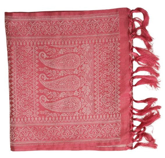 Handwoven Silk Men’s Scarf with Tassels – Premium Soft Fabric