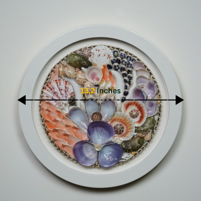 SHELL WALL ART SMALL - COASTAL BLOOM