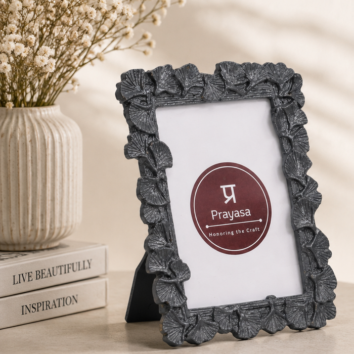 Resin Rectangle Grey Photo Frame