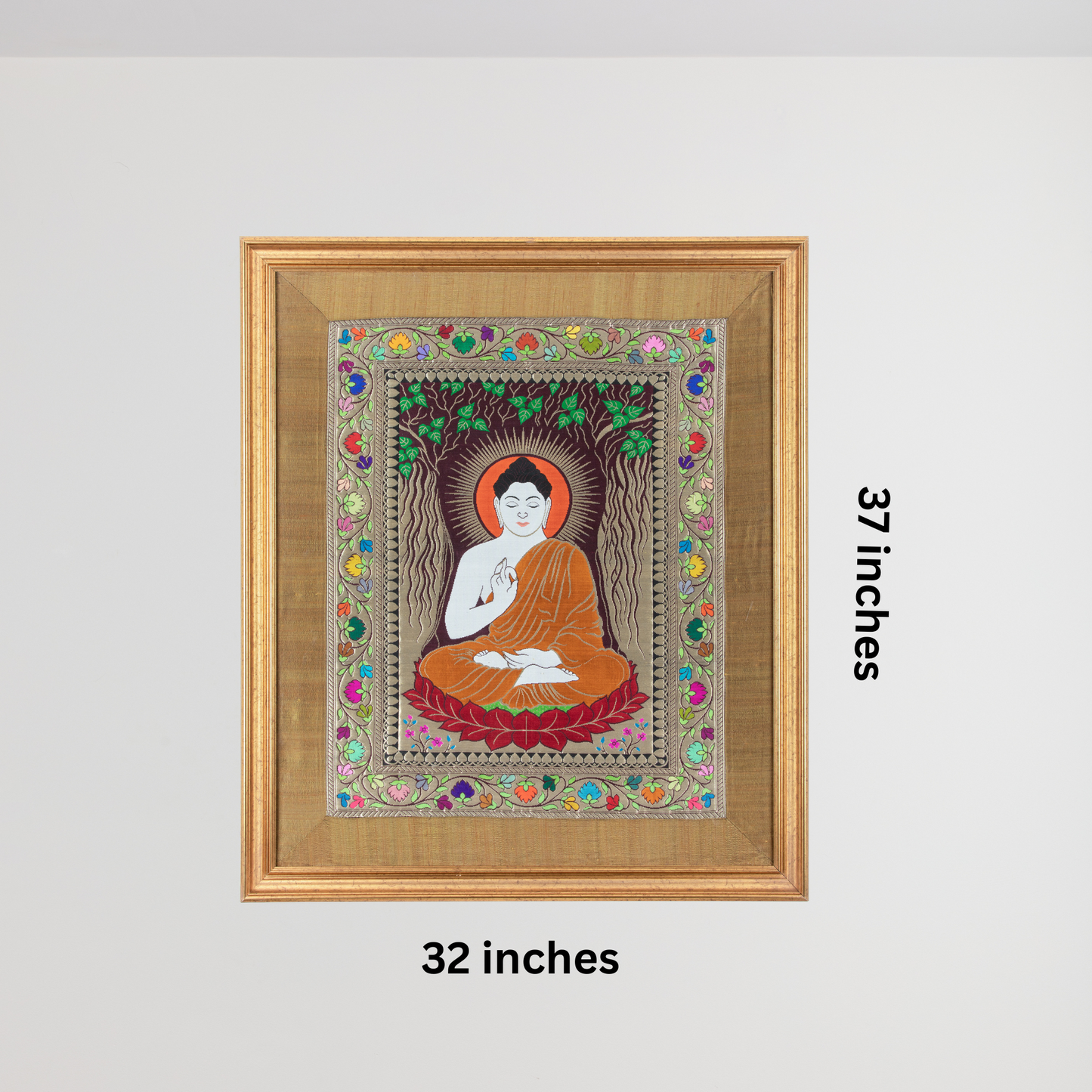 SILK TAPESTRY - BUDDHA ( BIG  37"X 32")