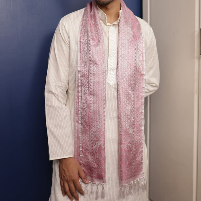 Pink Octavia Design Silk Men’s Scarf