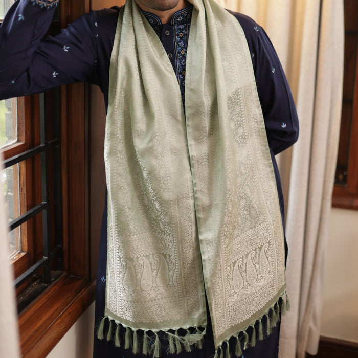 Sage Green Silk Men’s Scarf
