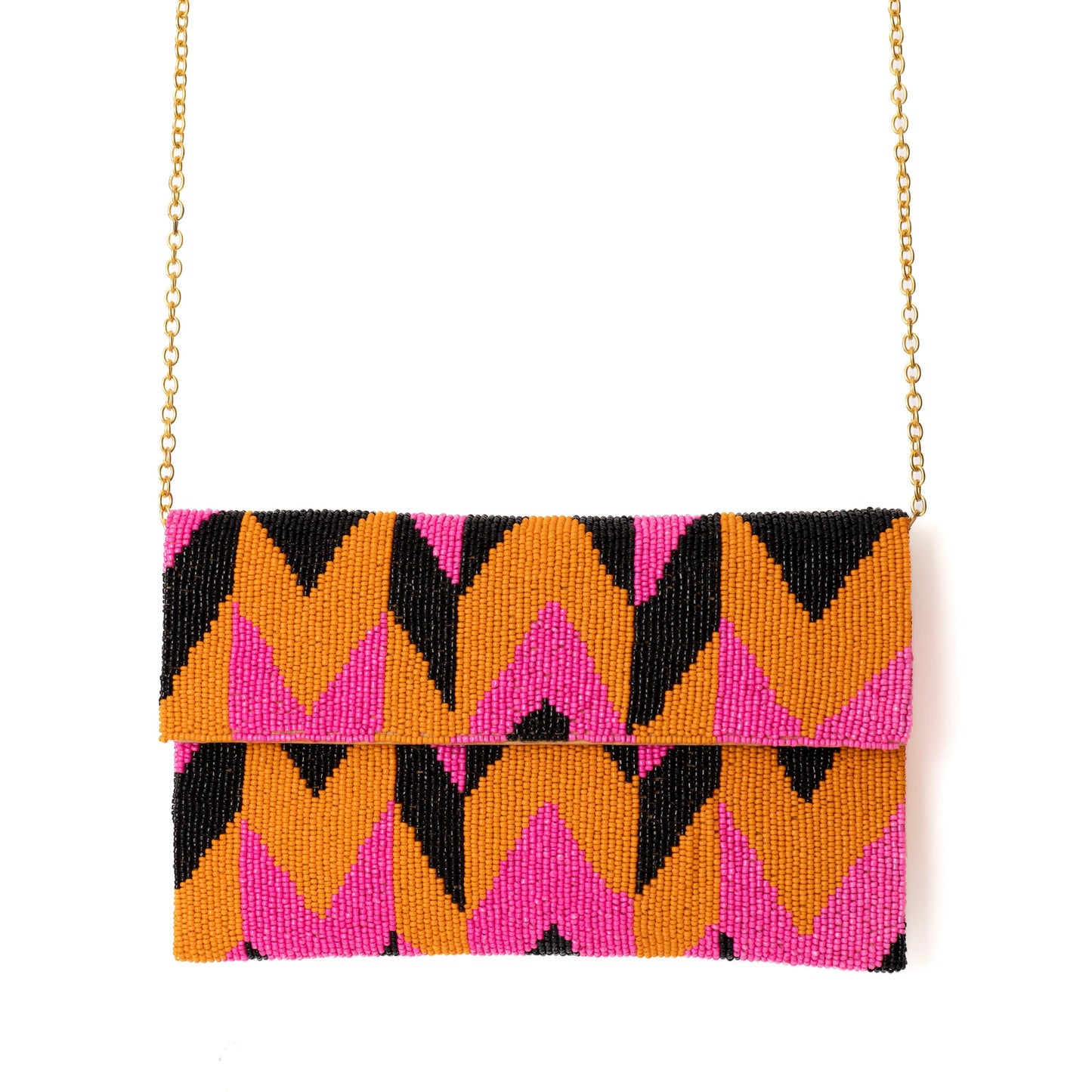 CLUTCH - PINK NOIR CHEVRON