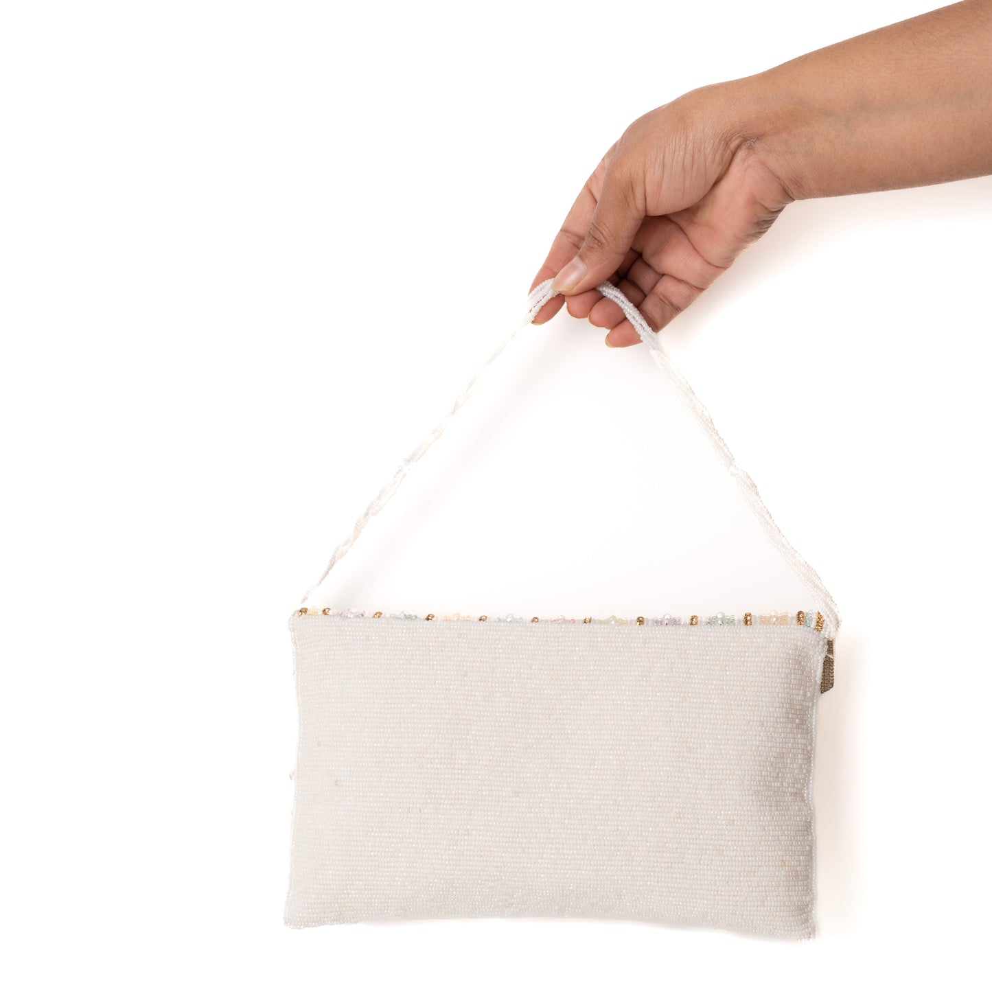 MULTICOLOR GLASS
BEADS CLUTCH