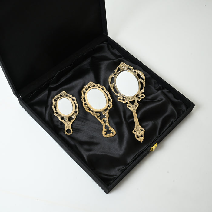 Royal Brass Mirror Majestic Set of 3