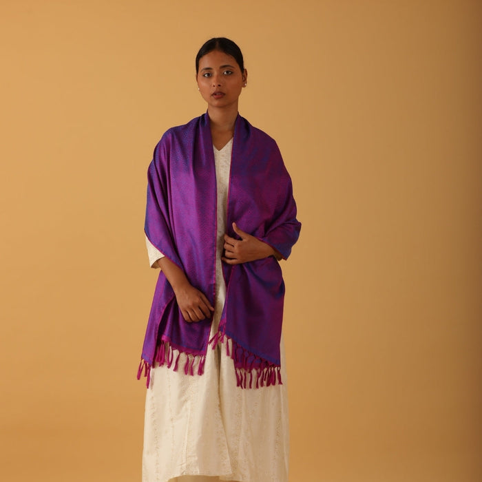 SILK STOLE - PURPLE VALLEY
