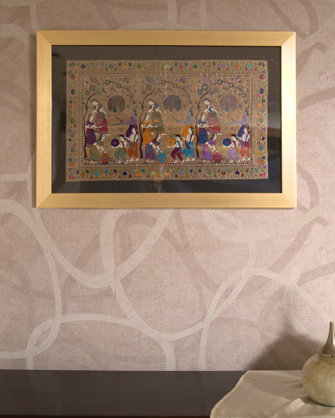 SILK TAPESTRY - HOLI IN VRINDAVAN