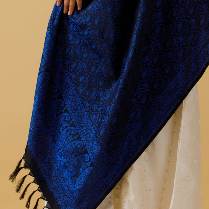Prayasa Blue silk stole