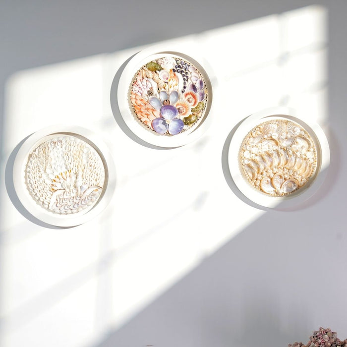 sea shell wall art set of 3