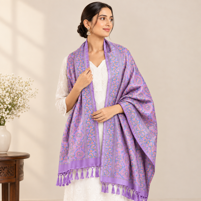 PERSIAN LAVENDER SILK STOLE