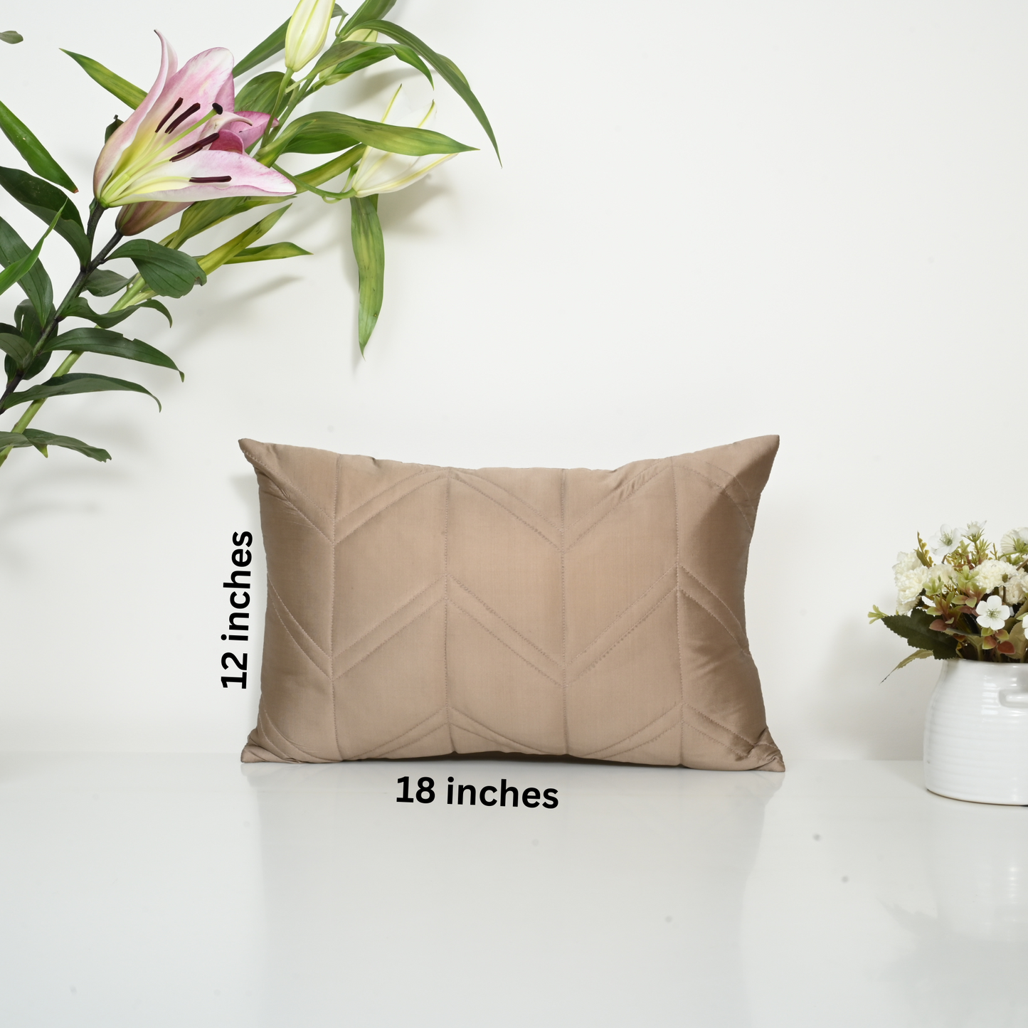 CUSHION COVER  -  QUILTED ZIGZAG DESIGN | SET OF  5