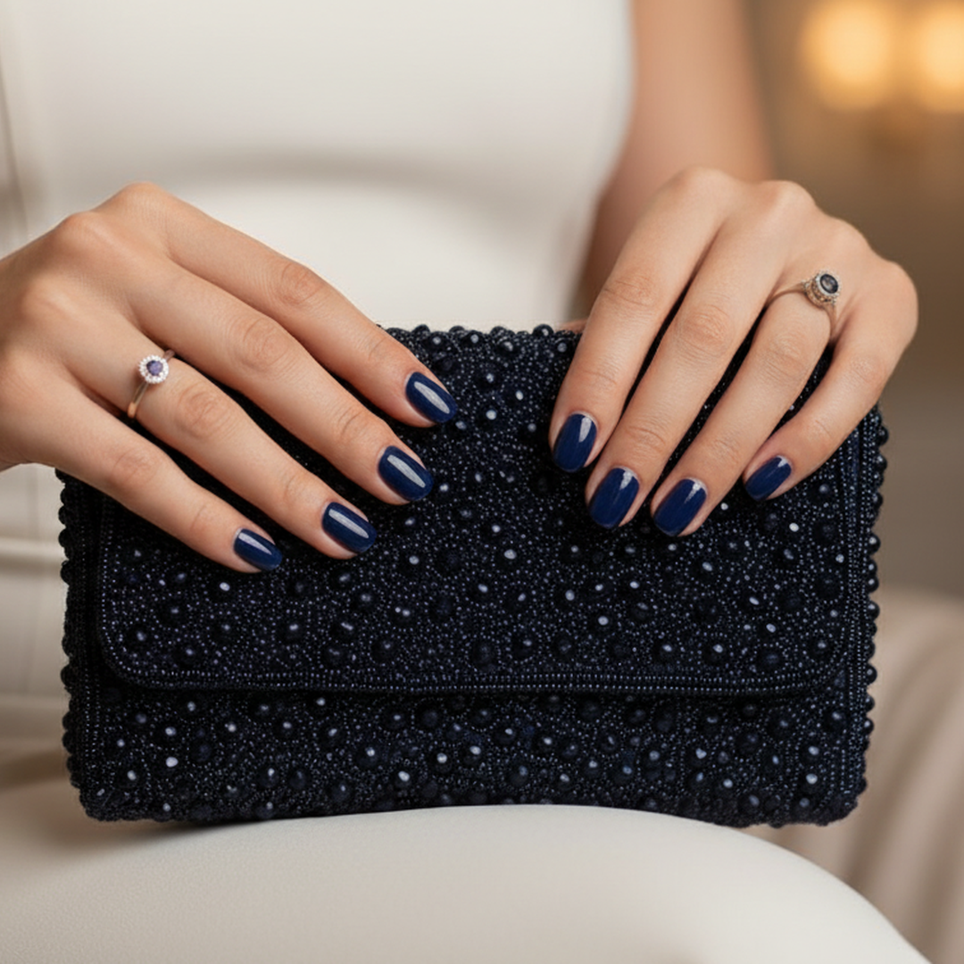 Black Moonlit Black Clutch for Women