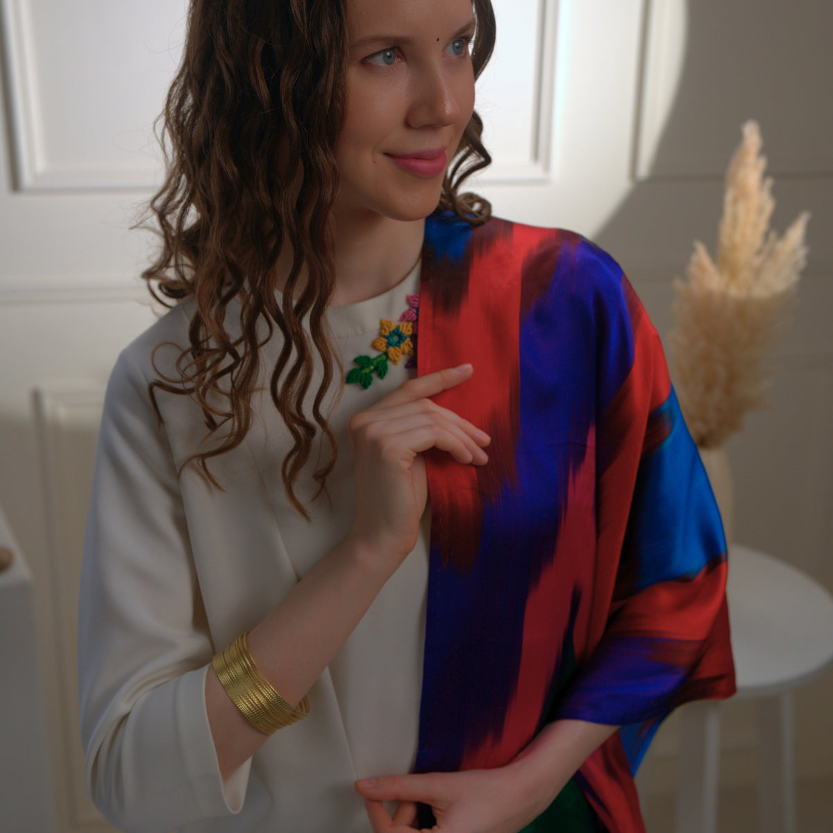 7 Colours Rainbow Silk Stole