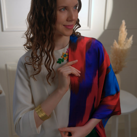 SILK STOLE - RAINBOW