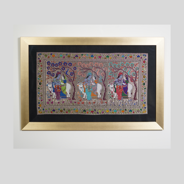 SILK TAPESTRY - RADHA KRISHNA