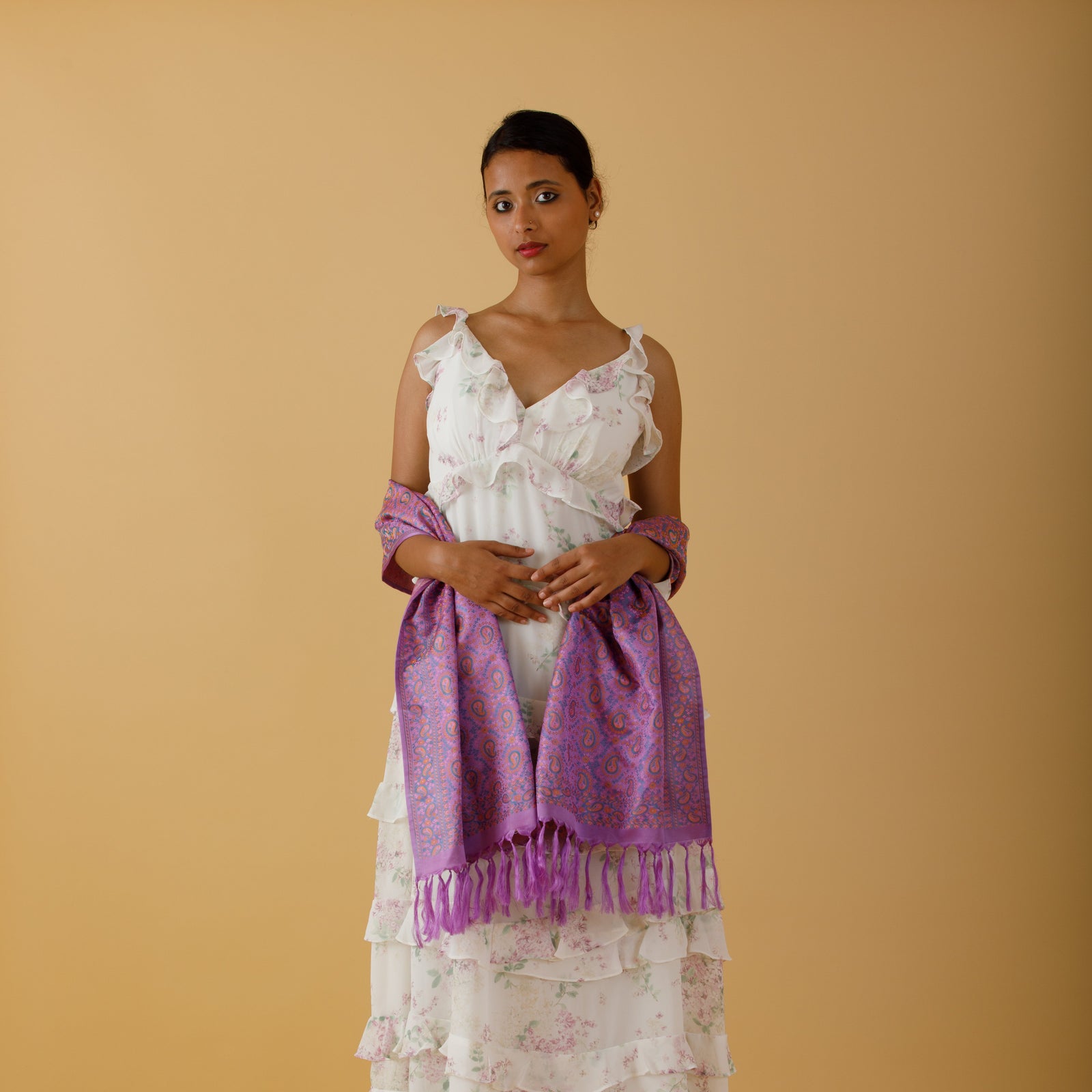 PERSIAN LAVENDER SILK STOLE
