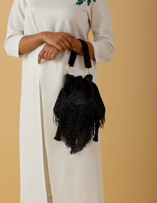 BLACK DAZZLE POTLI BAG