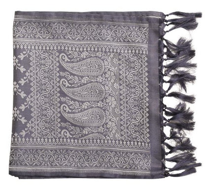 Handwoven Silk Men’s Scarf with Tassels – Premium Soft Fabric
