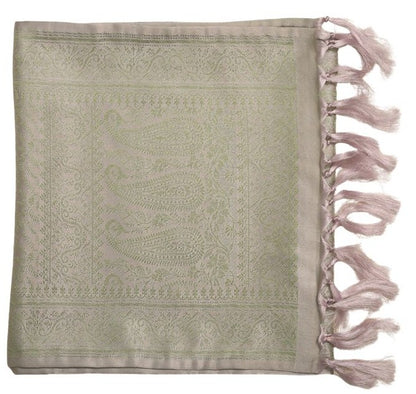 Handwoven Silk Men’s Scarf with Tassels – Premium Soft Fabric