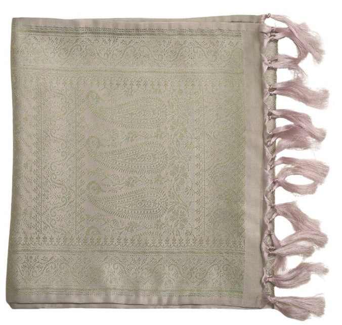 Handwoven Silk Men’s Scarf with Tassels – Premium Soft Fabric