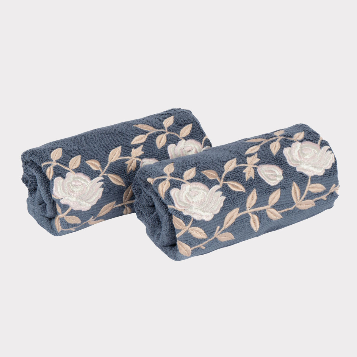 Rose Garden Design Cotton Bath Towel (Set of 2)