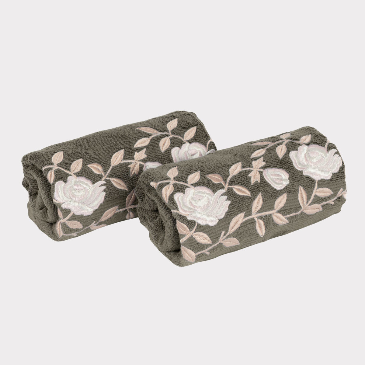 Rose Garden Design Cotton Bath Towel (Set of 2)