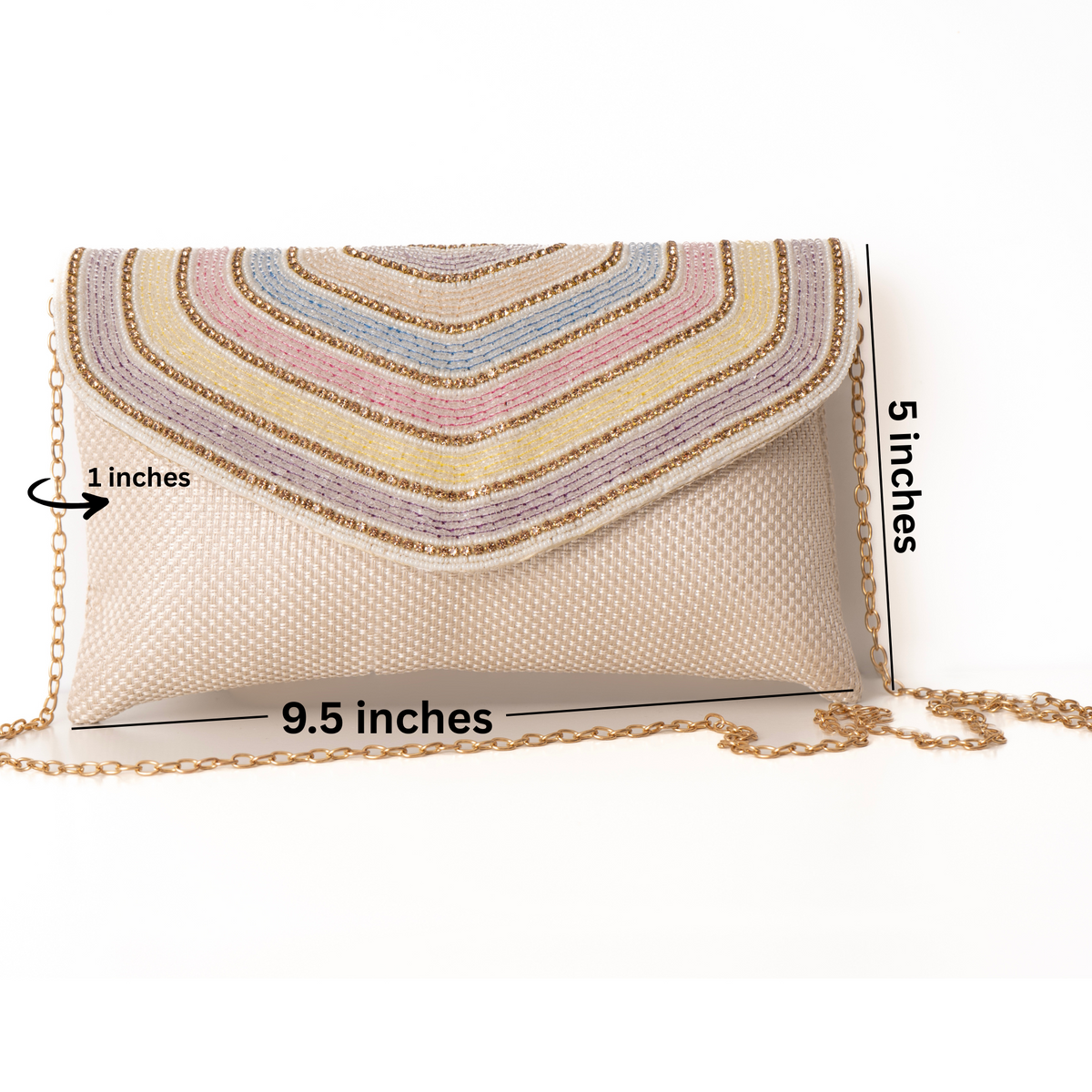 Beige & Beads Clutch