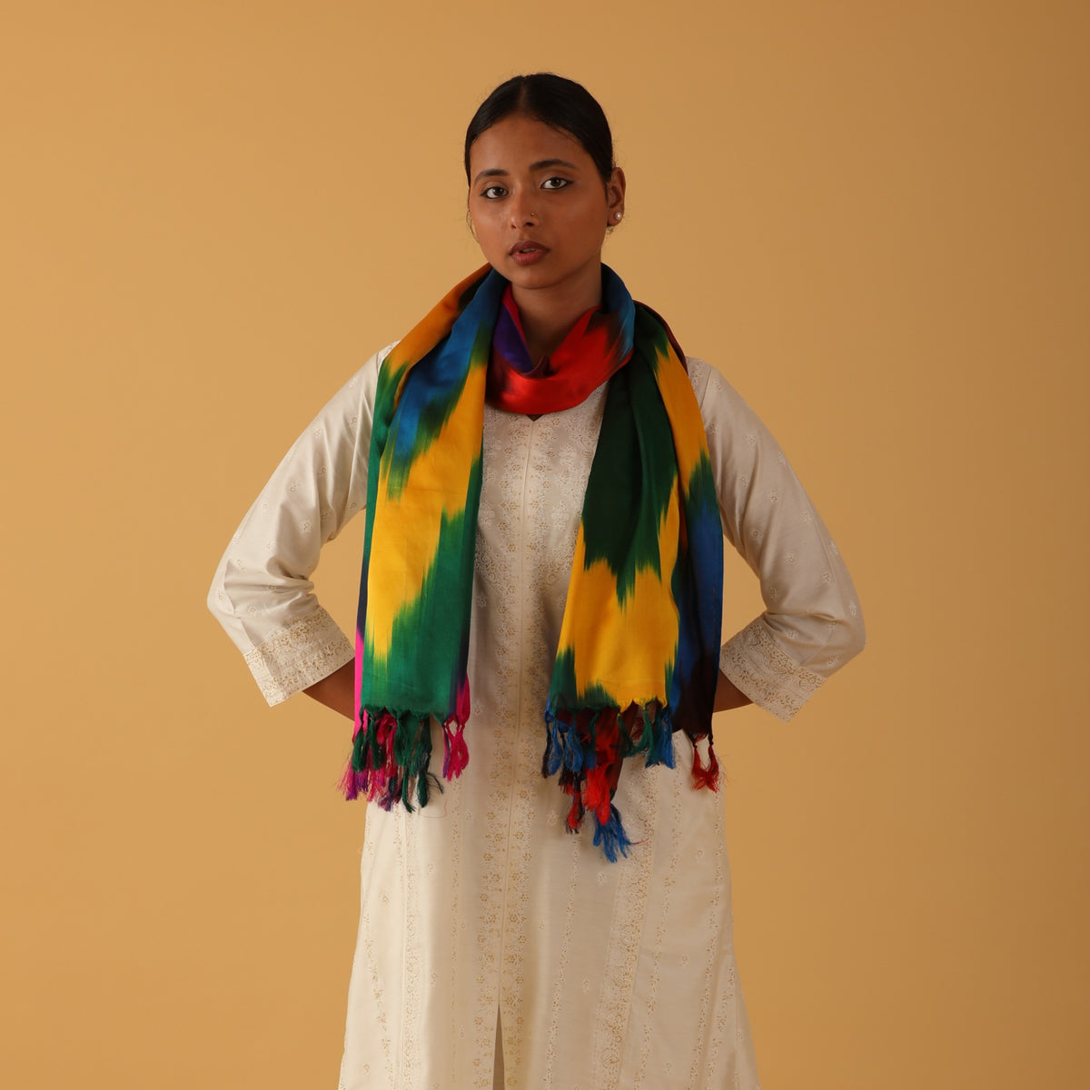 7 Colours Rainbow Silk Stole