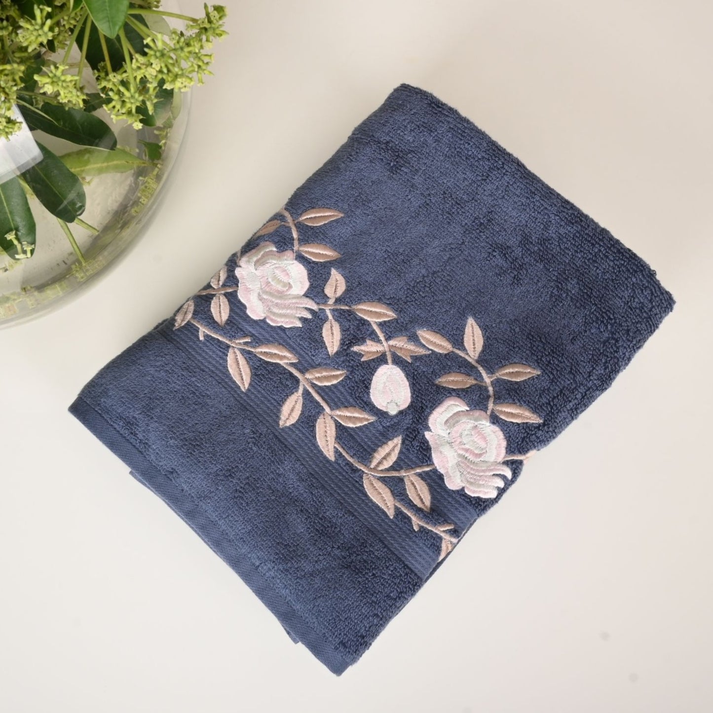 BATH TOWEL SET OF 2 | ROSE DESIGN