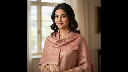 SILK STOLE - PEACH MIST ELEGANCE OCTAVIA DESIGN