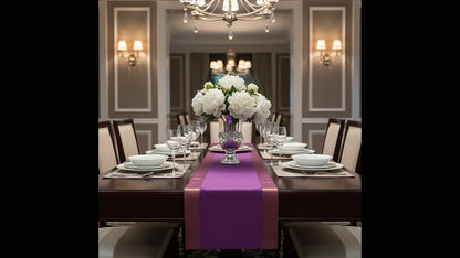 Hndcrafted Silk Table Runner Purple – Elegant Dining & Festive Décor