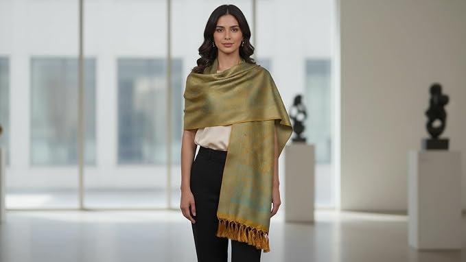 SILK STOLE - GOLDEN TEAL HERITAGE