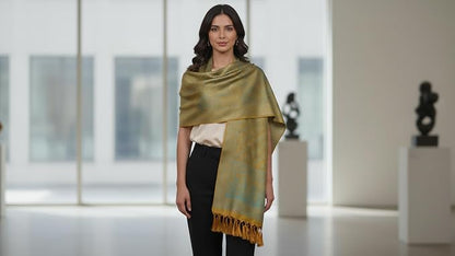 SILK STOLE - GOLDEN TEAL HERITAGE