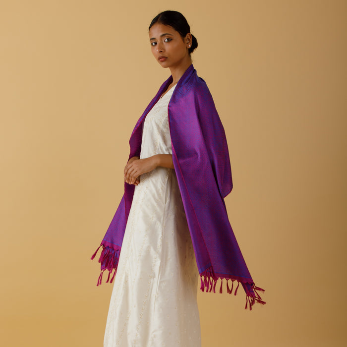 Purple Valley Silk Stole