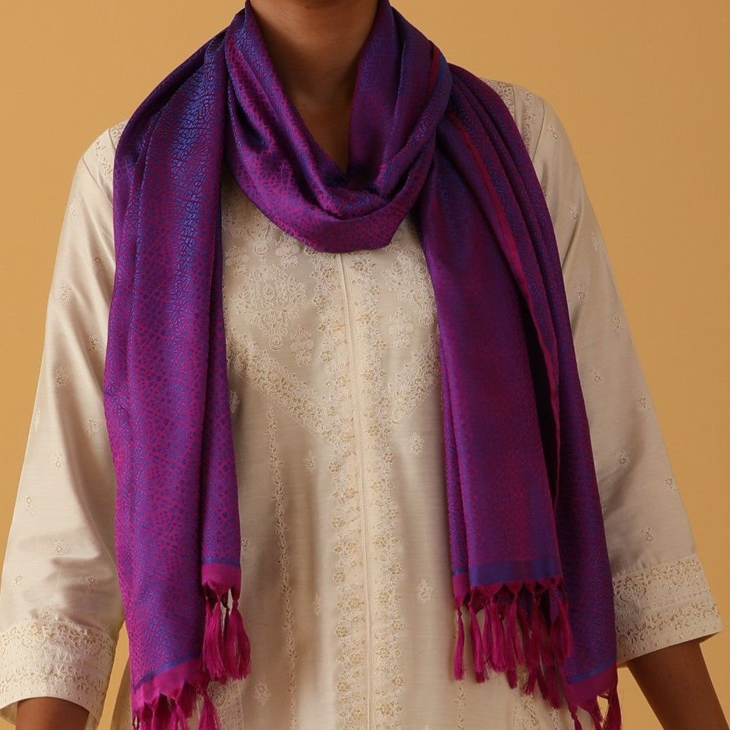 Purple Valley Silk Stole