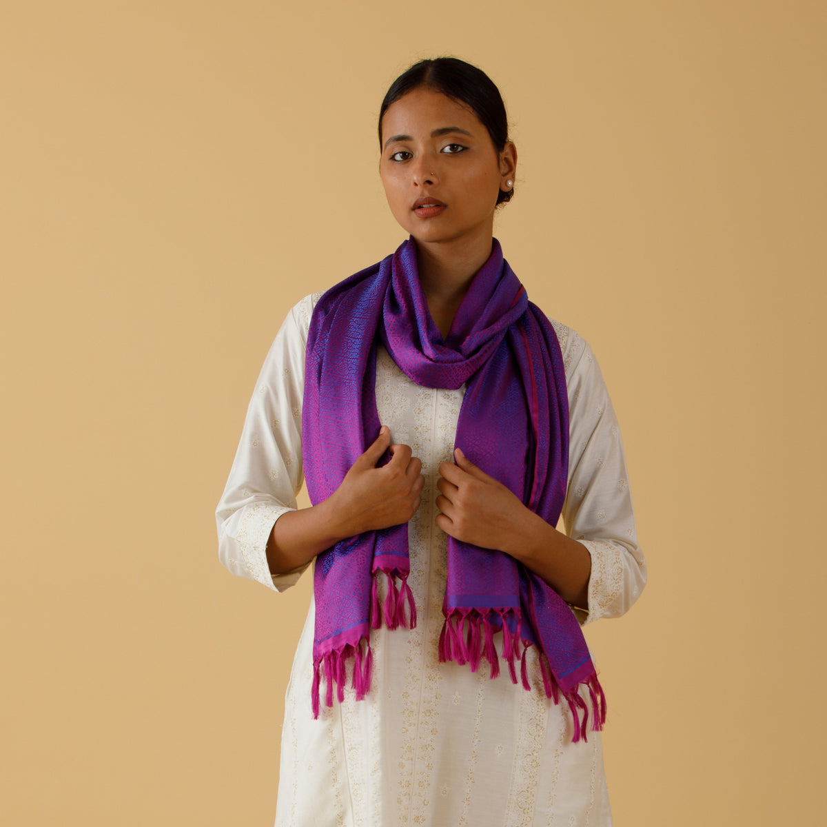 Purple Valley Silk Stole