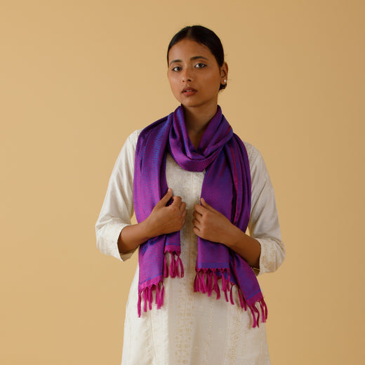 SILK STOLE - PURPLE VALLEY