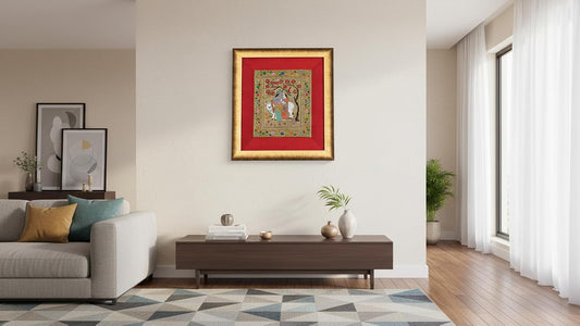 SILK TAPESTRY - RADHA & KRISHNA