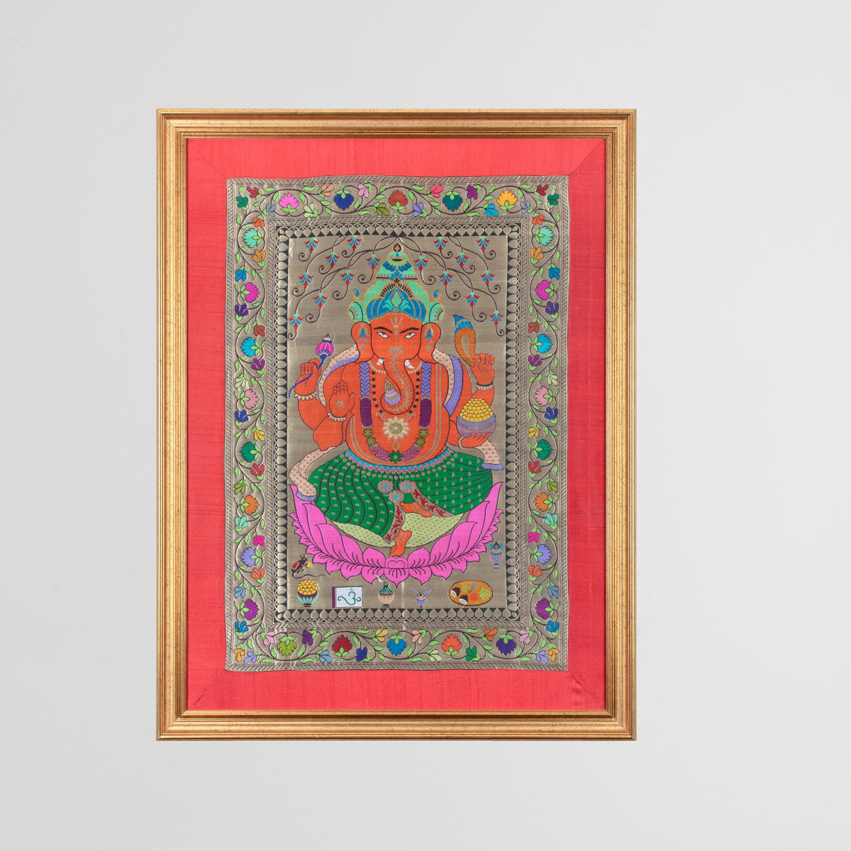 Big Ganesha Silk Tapestry