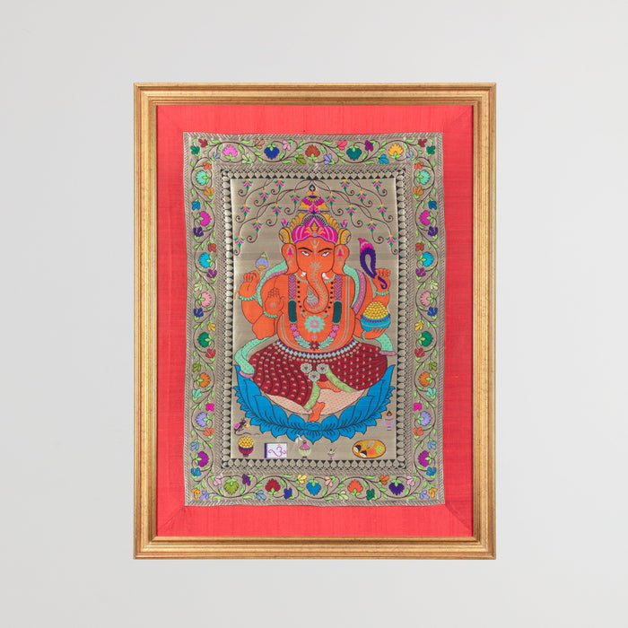 Big Ganesha Silk Tapestry