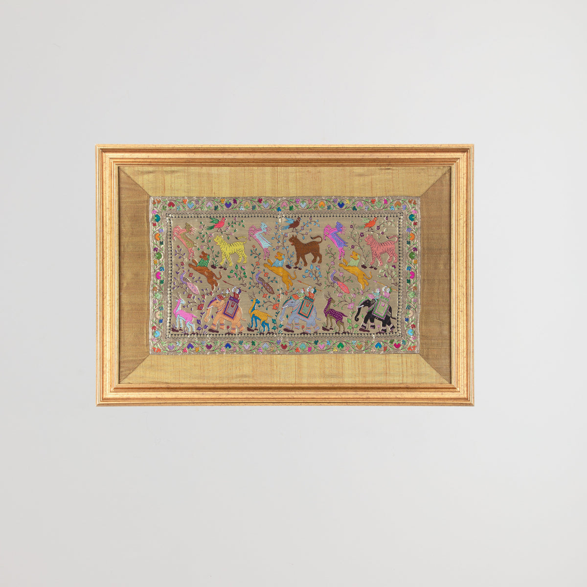 Animals in the Forest Silk Tapestry
