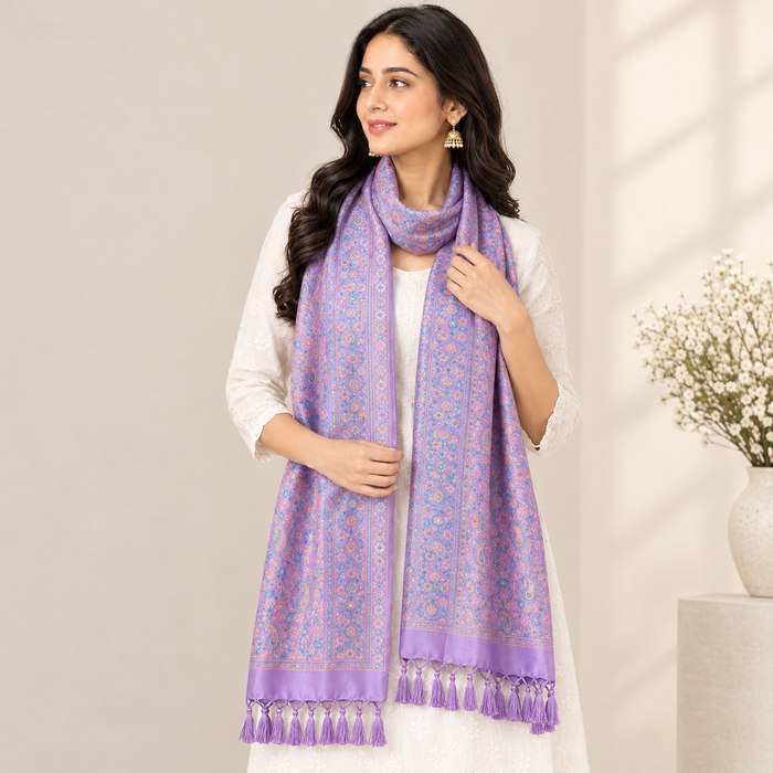 PERSIAN LAVENDER SILK STOLE