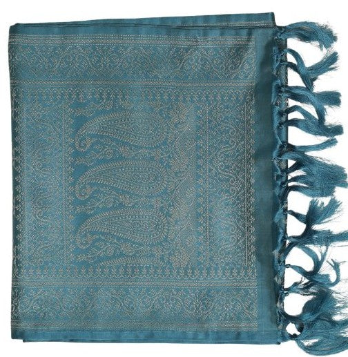 Handwoven Silk Men’s Scarf with Tassels – Premium Soft Fabric