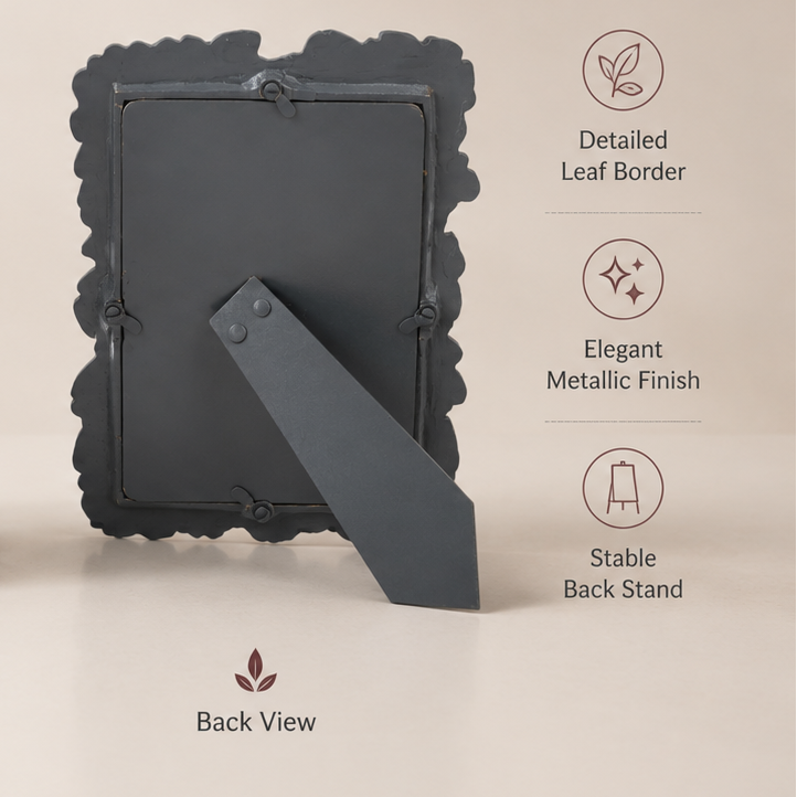 Resin Rectangle Grey Photo Frame