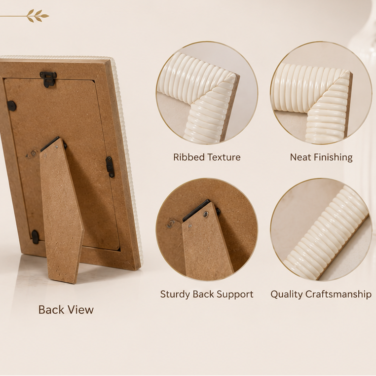 Rasin Rectangle White Photo Frame