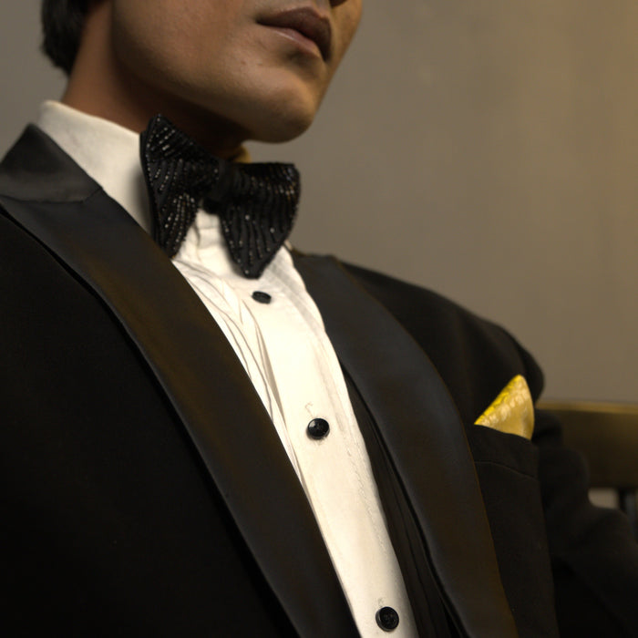 Black Bow Tie (Set of 2)