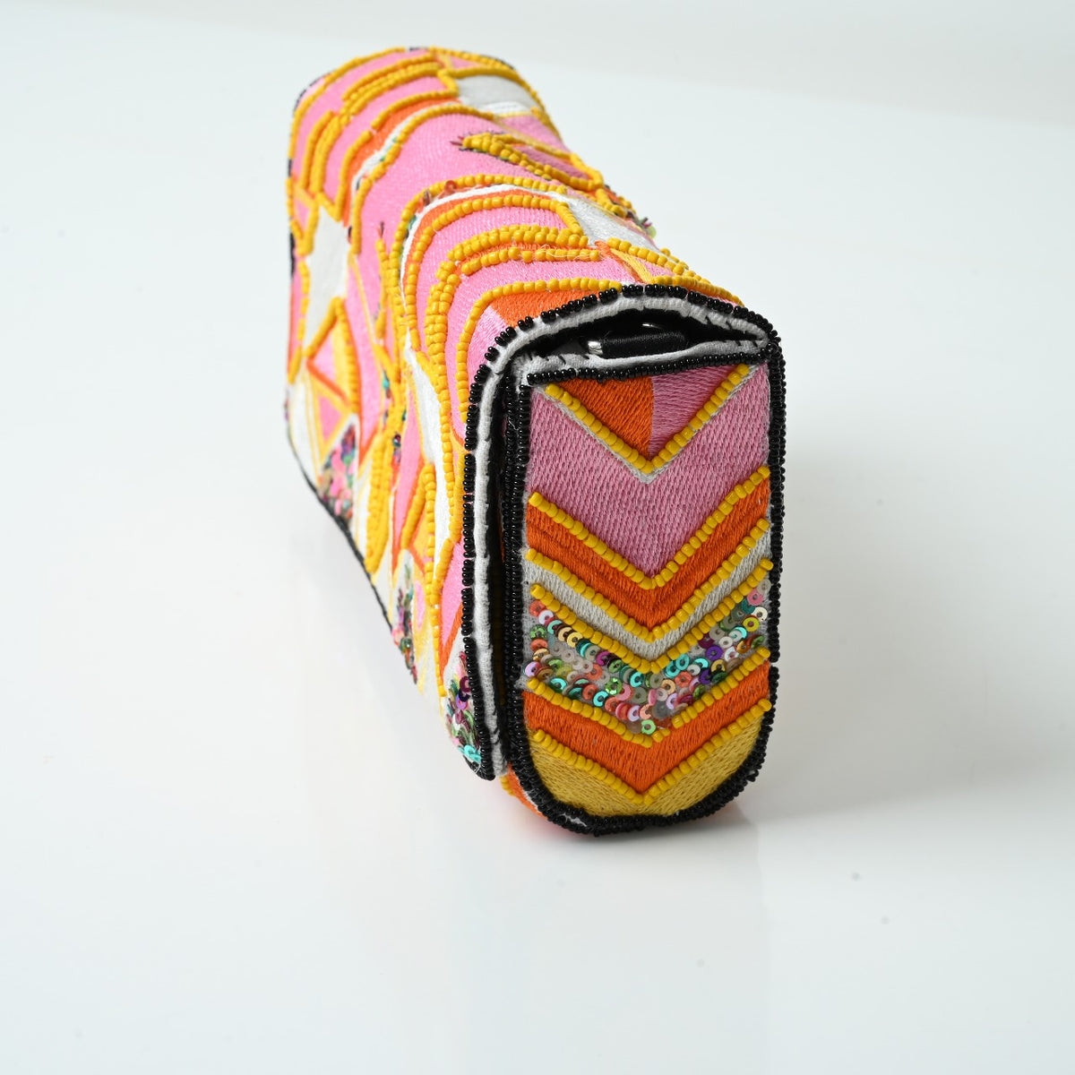 Pink Zigzag Clutch