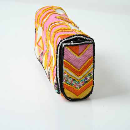 CLUTCH - PINK  ZIGZAG