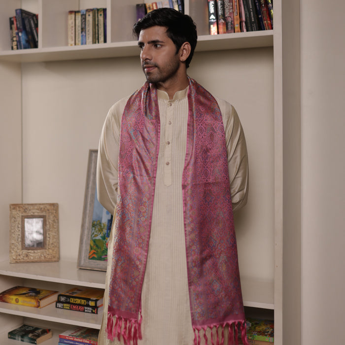 Royal Pink Silk Men’s Scarf