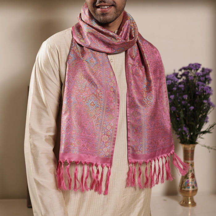 Royal Pink Silk Men’s Scarf